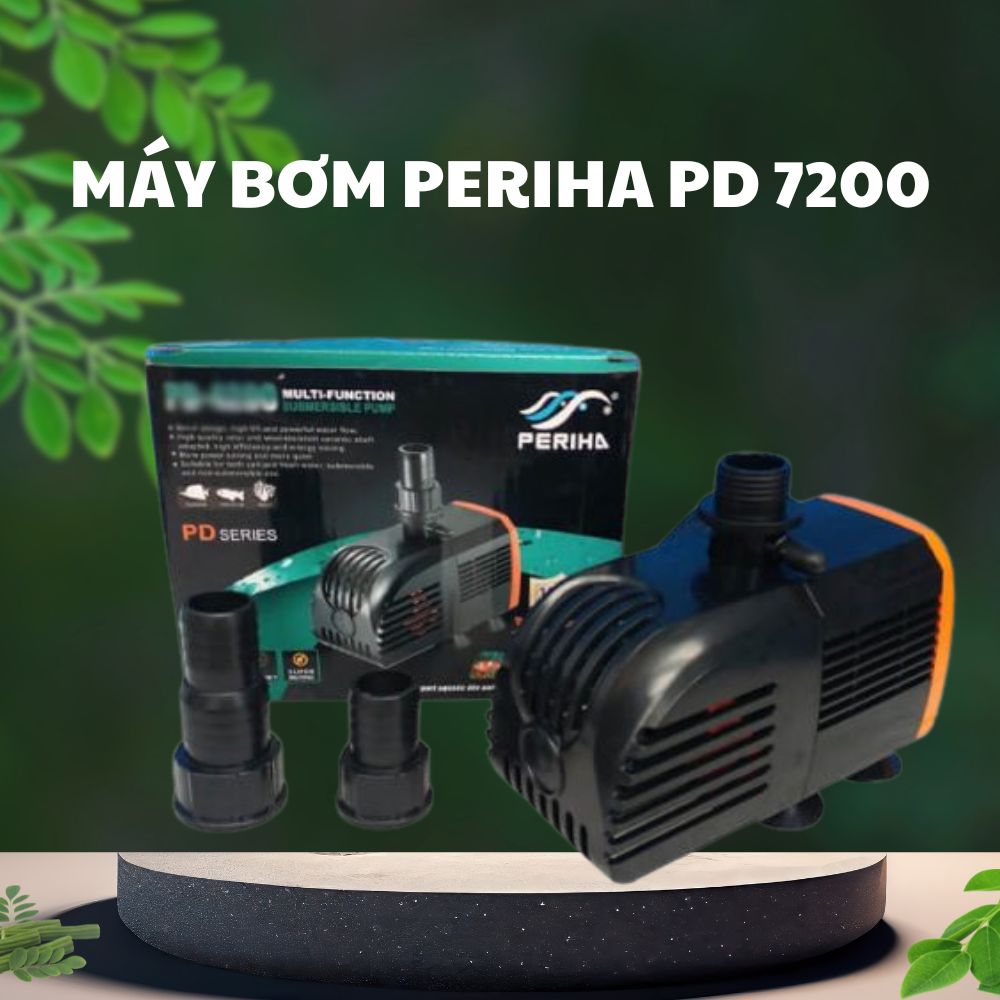 Máy bơm Periha PD 7200 kiểu dáng nhỏ gọn, công suất mạnh mẽ, dễ dàng lắp đặt và sử dụng cho hồ cá Koi