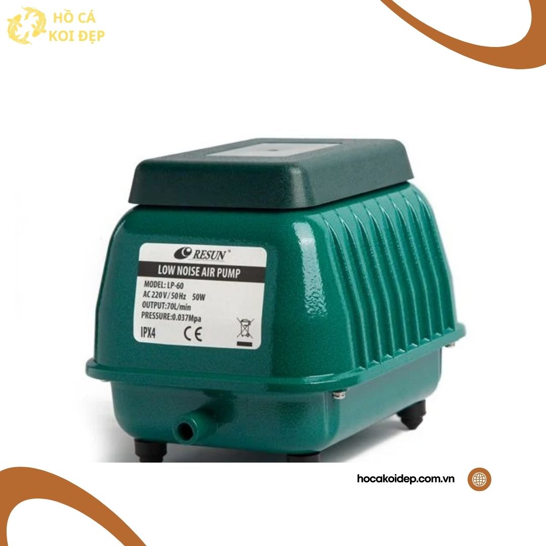 may sui oxy resun lp 60 100 4 Máy sủi oxy Resun LP-60 với thiết kế nhỏ gọn và dễ dàng lắp đặt
