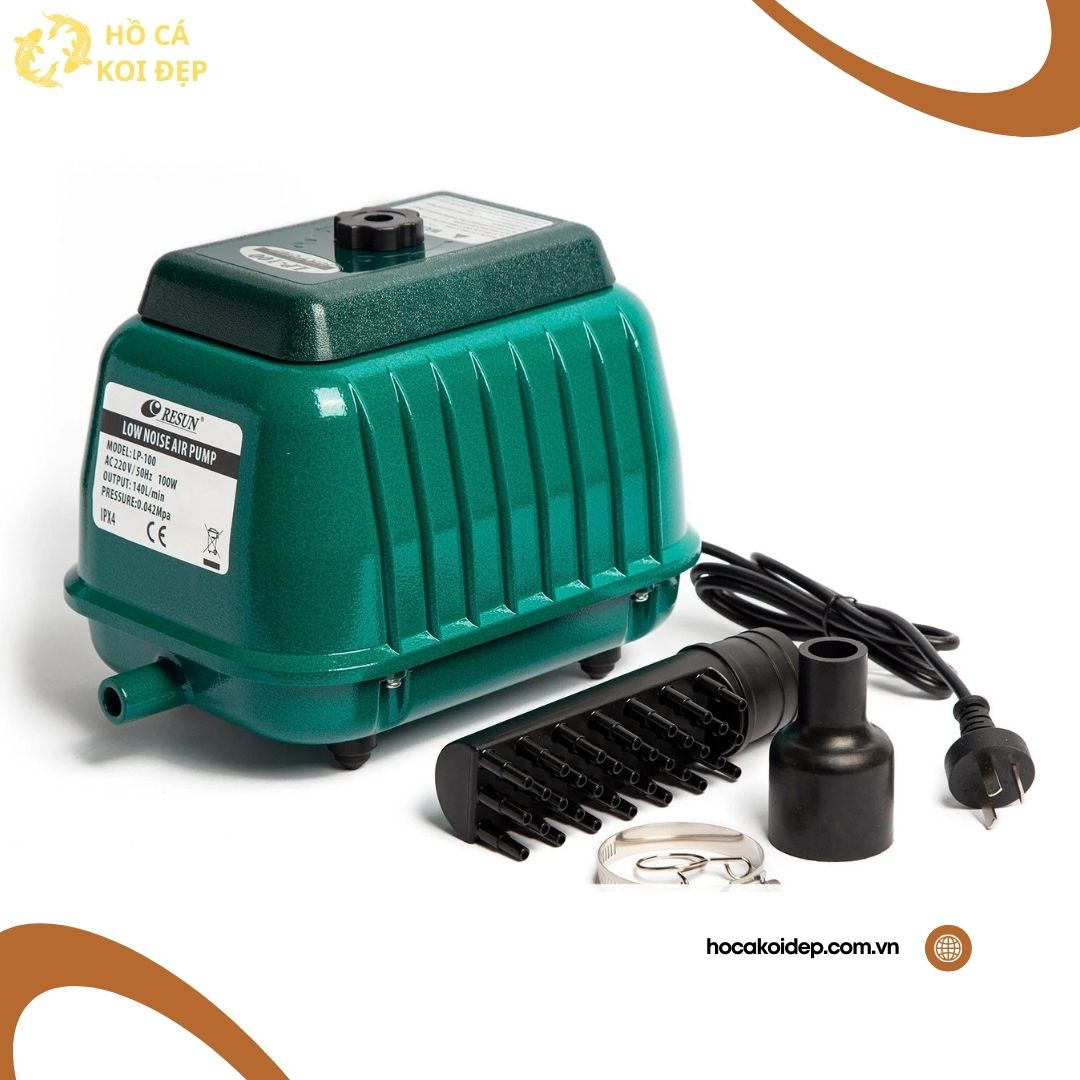 may sui oxy resun lp 60 100 5 Trọn bộ phụ kiện máy sủi oxy Resun LP 60 - 100
