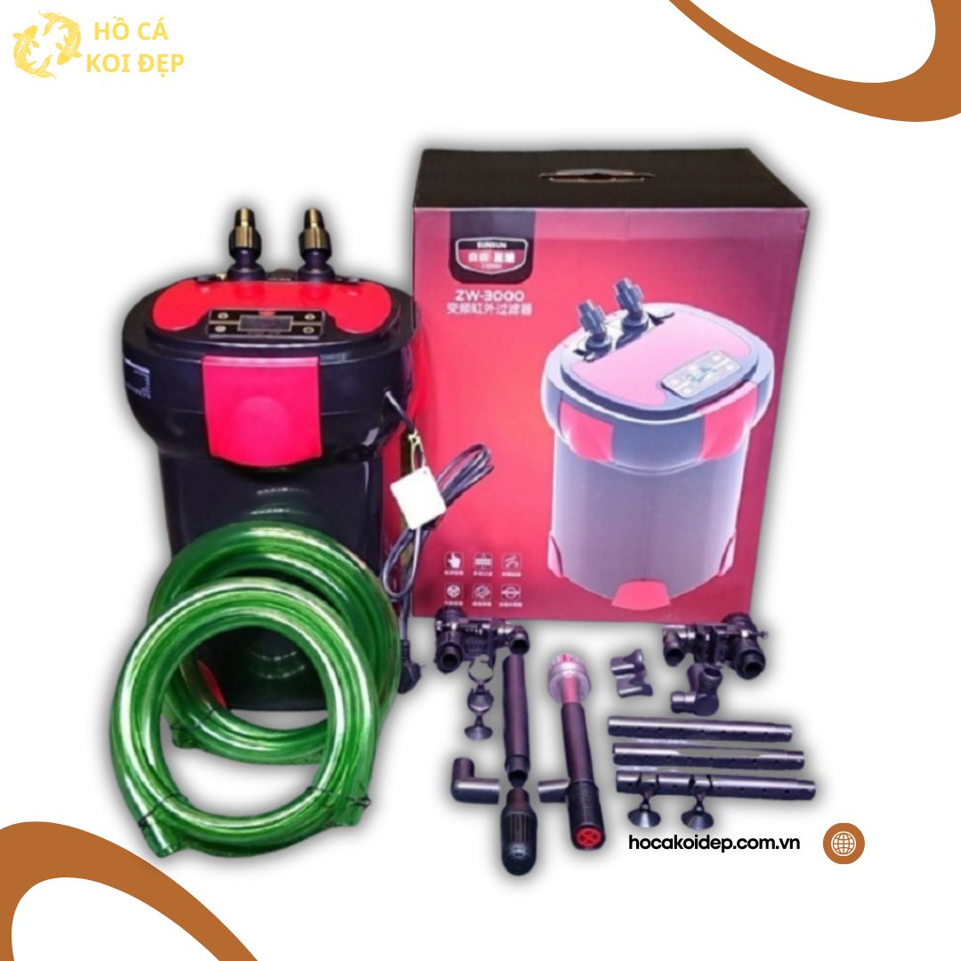4 11 Trọn bộ phụ kiện lọc thùng sunsun zw 3000
