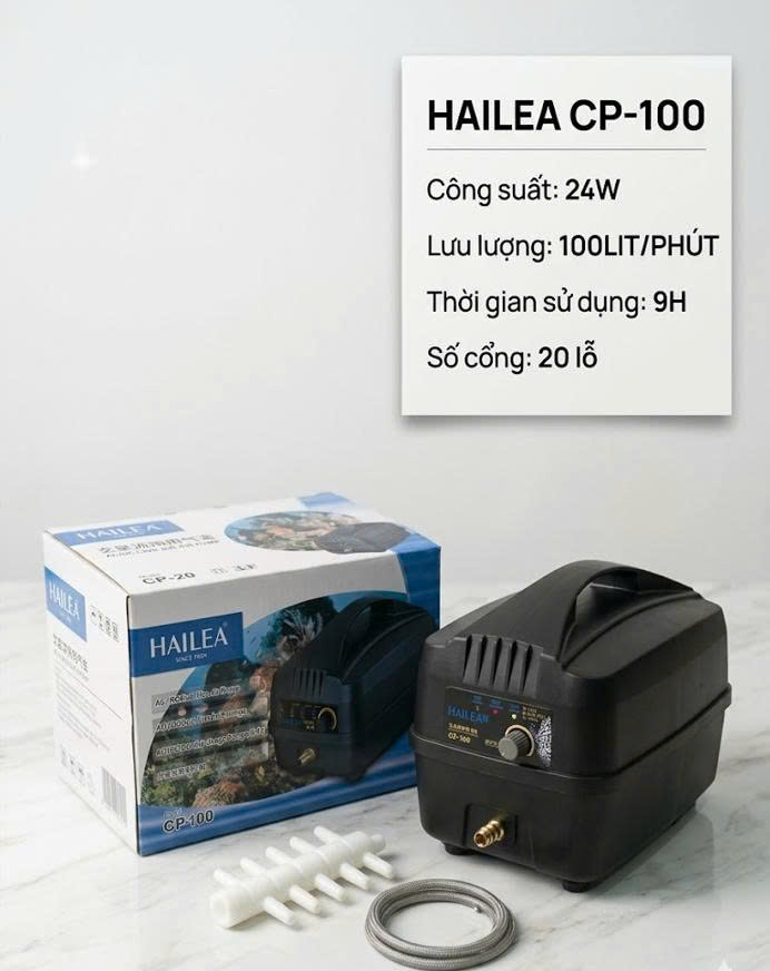 Máy sủi oxy tích điện Hailea CP-100