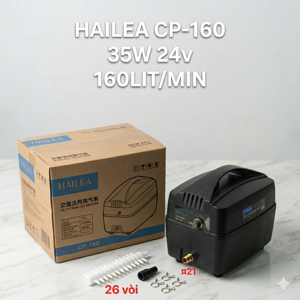 Máy sủi oxy tích điện Hailea CP-160
