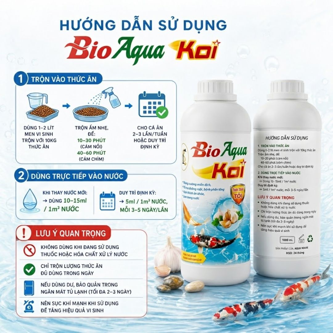 Sử dụng Bio Aqua Koi một cách hiệu quả