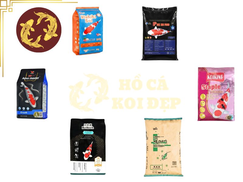 Hướng dẫn cách nuôi cá Koi cho người mới: Từ chọn cá đến vận hành hồ 4 Cho cá Koi ăn thức ăn chuyên dụng giàu dinh dưỡng