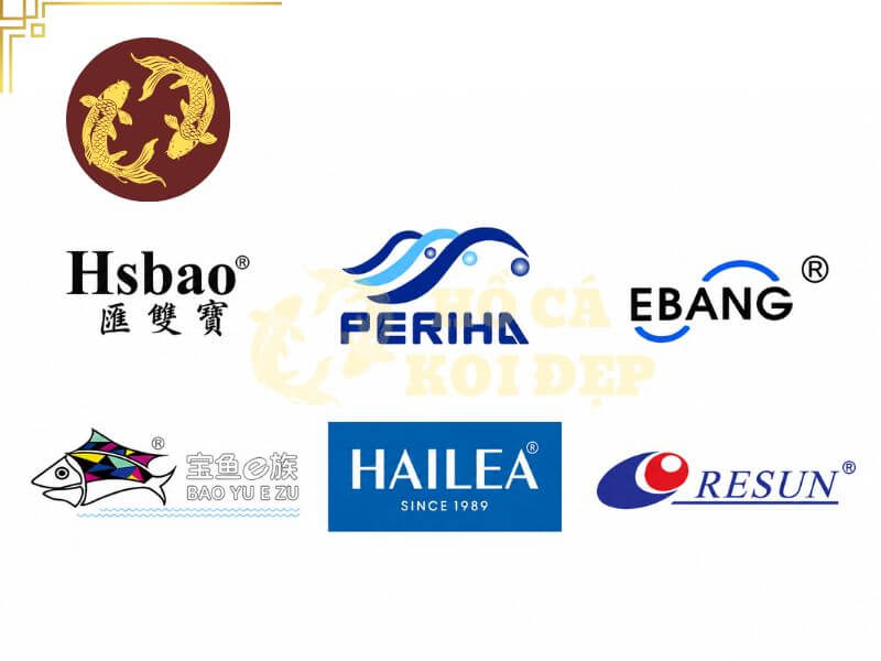Hệ thống lọc hồ cá Koi từ A-Z: Nguyên lý, thiết kế và vận hành chuẩn 100 điểm 6 Logo các thương hiệu máy bơm uy tín trên thị trường (Baoyu, HSBAO, Periha, Ebang, Hailea, Resun)