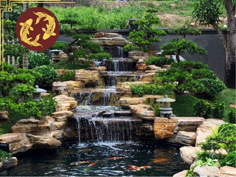 Máy bơm hồ Koi 4 khối: Công suất và lưu lượng cần thiết 7 Cần chú ý về lưu lượng thực tế của máy khi bơm thác