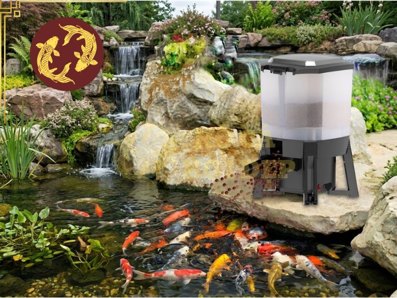 Máy Cho Cá Ăn Tự Động Sunsun Grech CFF206 1 Máy cho cá ăn giúp tiết kiệm thời gian