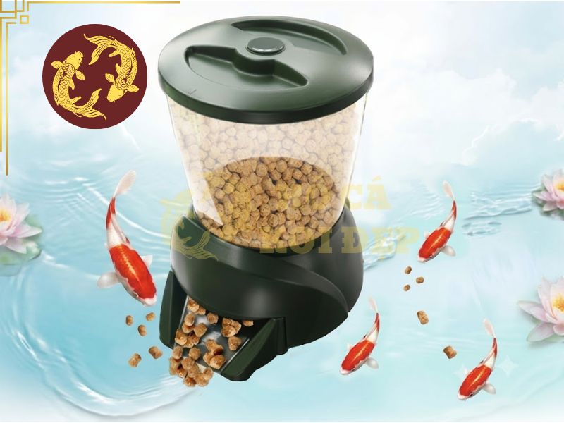 Máy Cho Cá Ăn Tự Động Sunsun Grech CFF206 2 Máy giúp kiểm soát lượng thức ăn hợp lý cho cá