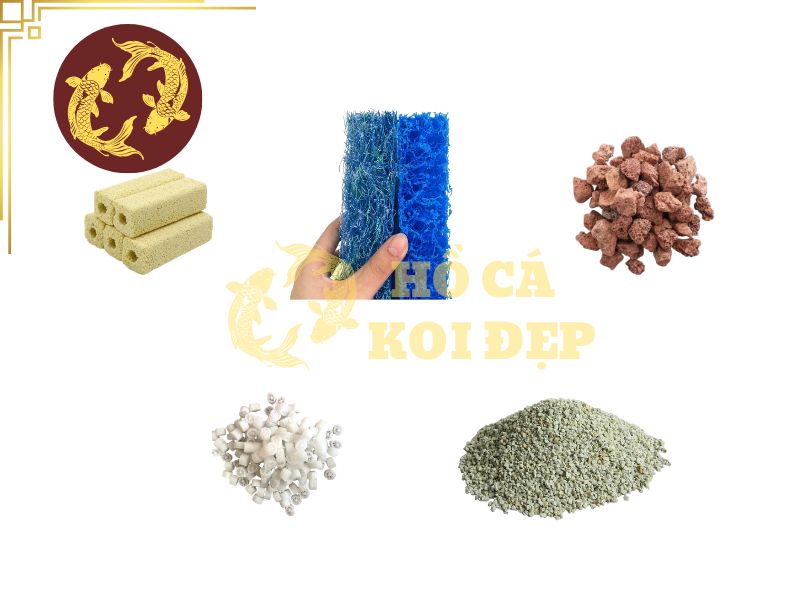 Đá Lông Vũ (Nham Thạch Trắng) (Bao 20kg) 8 Kết hợp vật liệu lọc hồ cá koi là yếu tố tiên quyết cho hệ thống lọc hiệu quả