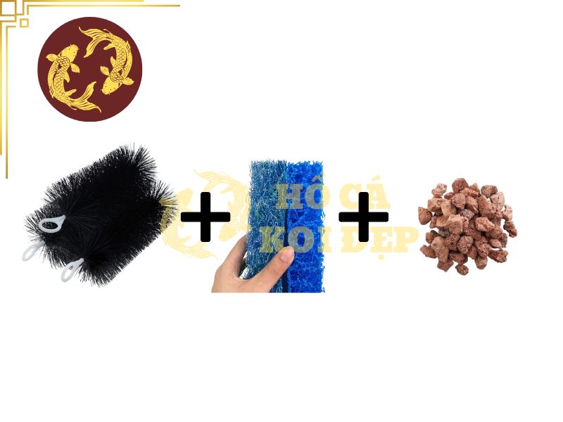 Đá Lông Vũ (Nham Thạch Trắng) (Bao 20kg) 9 Bộ 3 vật liệu lọc hồ cá koi với chi phí hợp lý, phù hợp cho hồ nhỏ