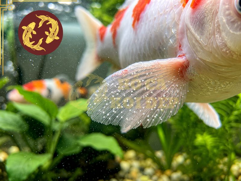 Cá Koi Bị Nấm Trắng: Nguyên Nhân, Dấu Hiệu Và Cách Điều Trị Hiệu Quả 2 Đây là tình trạng các loại nấm nước phát triển trên vây hoặc mang cá