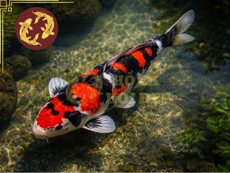 Top 5 các loại cá koi đang được anh em đam mê săn đón! 4 Cá koi Showa Sansoku