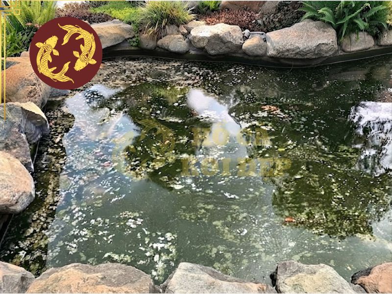 Nước hồ Koi xanh rêu: Nguyên nhân tảo và cách xử lý dứt điểm 1 Chất hữu cơ tạo điều kiện thuận lợi cho tảo phát triển
