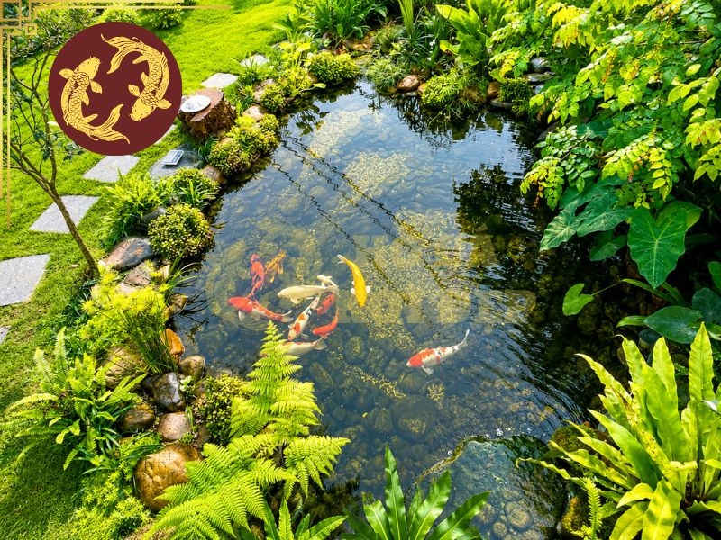 Nuôi cá koi trong hồ xi măng và những điều cần biết 2 Hồ xi măng có thể được dễ dàng thiết kế theo diện tích và nhu cầu thực tế