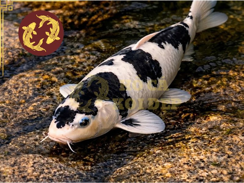 Cá koi Shiro Utsuri – Biểu tượng của sự cân bằng và mạnh mẽ 1 Cá koi Shiro Utsuri được lai tạo từ giống Magoi tổ tiên của cá koi