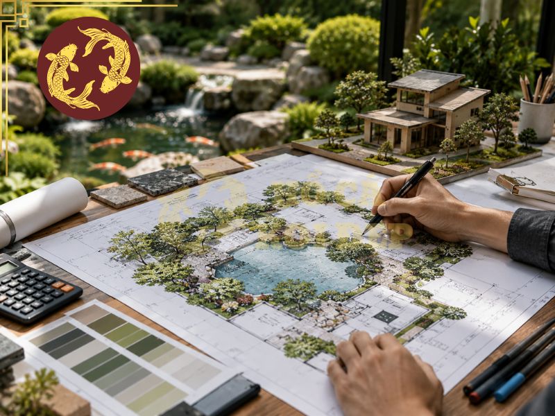 Chi phí làm hồ cá koi: Cách dự toán ngân sách trước khi thi công 4 Thiết kế càng đơn giản thì quá trình thi công càng nhanh, lượng vật tư và nhân công sử dụng cũng ít hơn và ngược lại