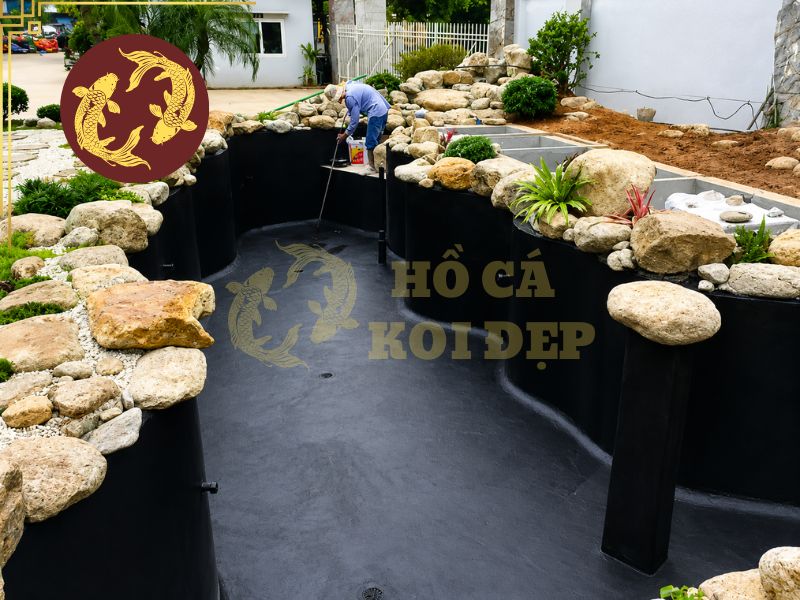 Kinh Nghiệm Chống Thấm Hồ Cá Koi Giúp Tăng Độ Bền Công Trình 1 Chống thấm hồ cá koi là hạng mục quan trọng không thể bỏ qua khi xây dựng hồ koi