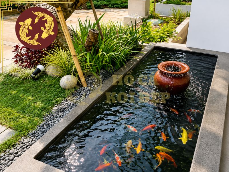 Hồ cá koi mini là gì? Hướng dẫn thiết kế và chăm sóc đúng cách 7 Kết hợp cây cối để tạo thêm mảng xanh quanh hồ