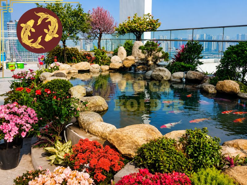 Hồ Cá Koi Sân Thượng Có Nên Làm Không? 4 Cần chú ý về mặt nhiệt độ cũng như nguy cơ chống thấm hồ