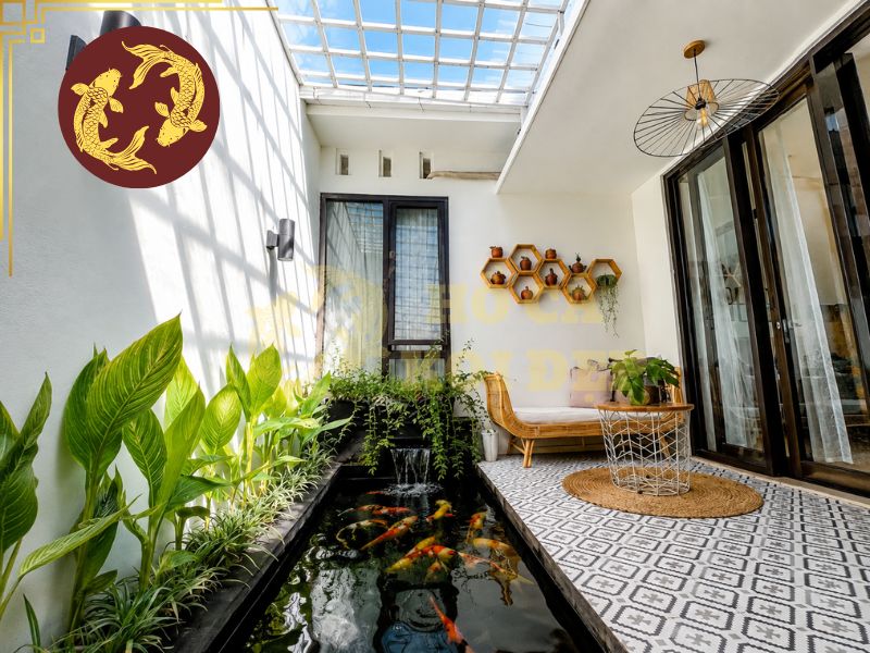 Hồ cá koi trong nhà: Giải pháp kiến tạo không gian sống đẳng cấp 5 Hồ koi dưới giếng trời