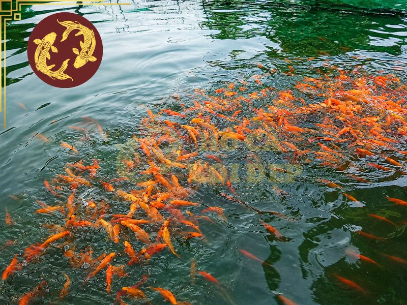 Nuôi Cá Koi Con: Cách Chăm Sóc Đúng Kỹ Thuật 6 Không nên nuôi cá Koi con quá nhỏ chung với những con Koi trưởng thành hoặc cá có kích thước chênh lệch lớn