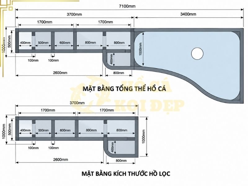 Bản Vẽ Hồ Cá Koi Đẹp: Nguyên Tắc Thiết Kế Và Những Lưu Ý Quan Trọng 4 Không nên thiết kế hồ quá lớn so với không gian sân vườn vì có thể gây mất cân đối và làm tăng chi phí xây dựng.