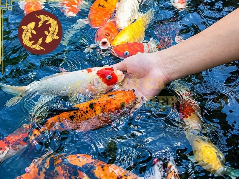 Cách Cho Cá Koi Ăn Mùa Lạnh Để Duy Trì Sức Khỏe Và Thể Trạng 3 Khi nhiệt độ tiếp tục giảm, tần suất cho ăn nên giảm theo.