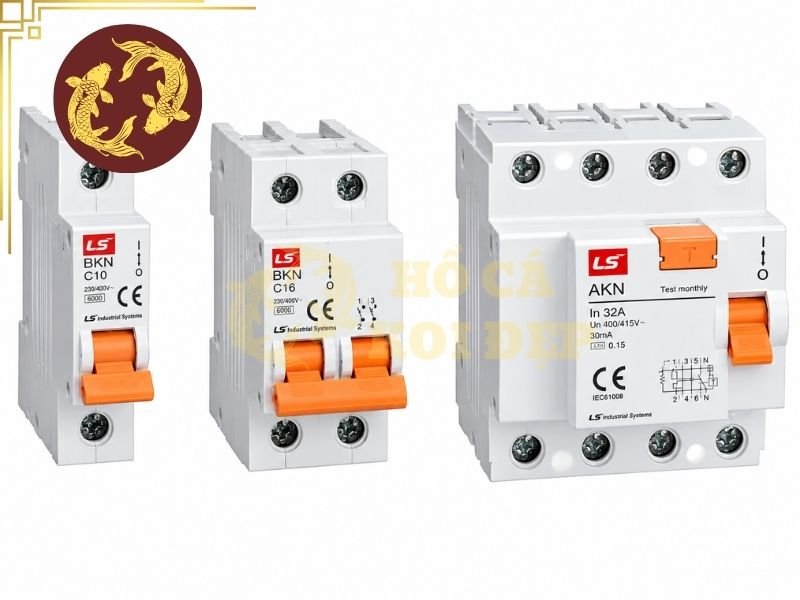 Thiết Kế Hệ Thống Điện Cho Hồ Cá Koi: Các Thiết Bị Và Lưu Ý An Toàn 3 Thiết bị có chức năng phát hiện dòng điện rò và ngắt mạch khi điều kiện hoạt động vượt ngưỡng bảo vệ của thiết bị.