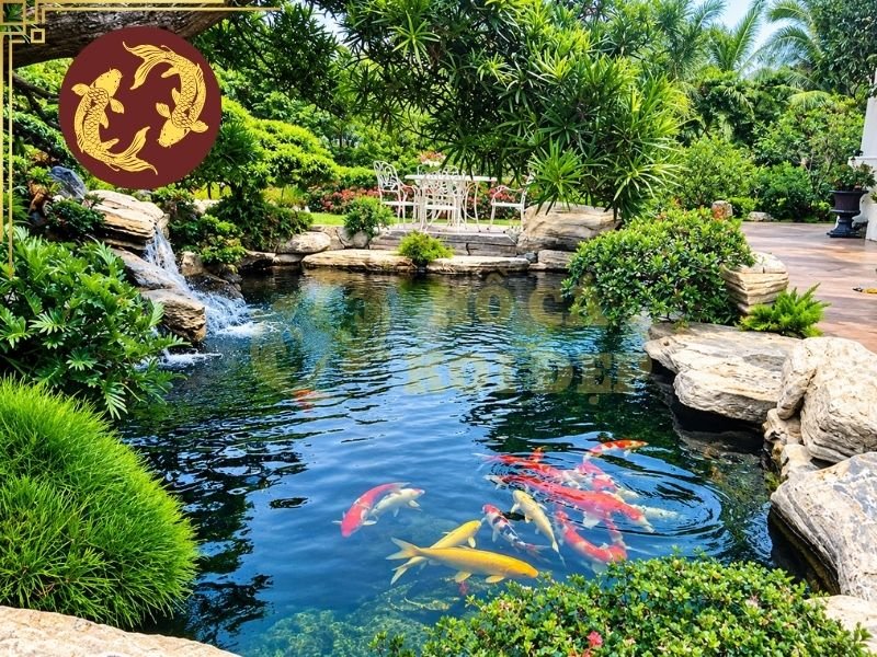 Thiết Kế Hồ Cá Koi Cho Nhà Hàng, Khách Sạn: Những Lưu Ý Quan Trọng 4 Với khách sạn hoặc khu nghỉ dưỡng có diện tích lớn, hồ koi resort có thể trở thành một phần của tổng thể cảnh quan, kết hợp cùng lối đi, sân vườn và khu vực nghỉ chân.