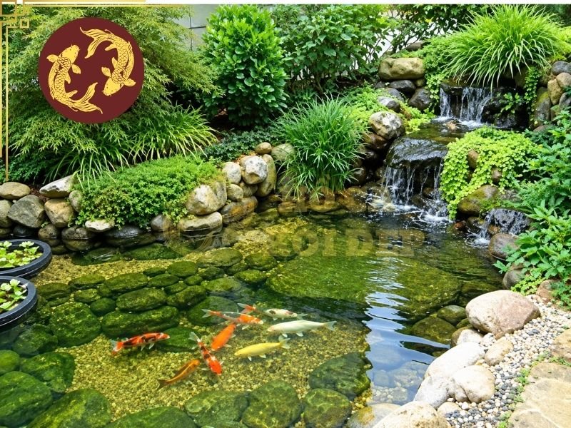 Kinh Nghiệm Lát Đá Hồ Cá Koi Đẹp, Bền Và Hạn Chế Rêu Bám 6 Thường xuyên loại bỏ lá cây, đất và cặn bẩn trên bề mặt đá.