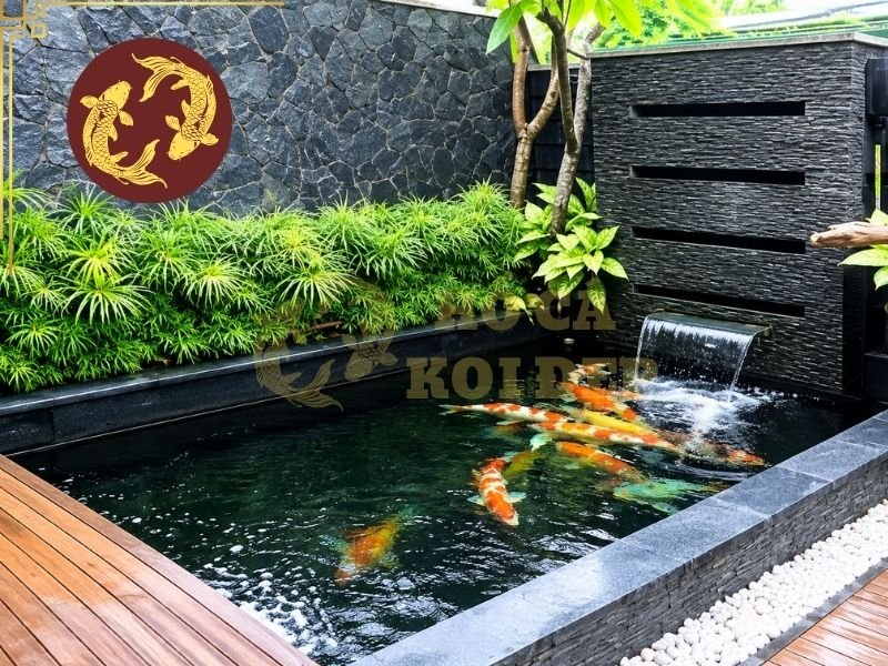 Quy Trình Sơn Hồ Cá Koi Đúng Chuẩn, Hạn Chế Bong Tróc Và Thấm Nước 2 o bề mặt hồ thường xuyên tiếp xúc với nước, loại sơn sử dụng cần có độ bám dính tốt, khả năng chịu ẩm và phù hợp với môi trường nuôi cá.
