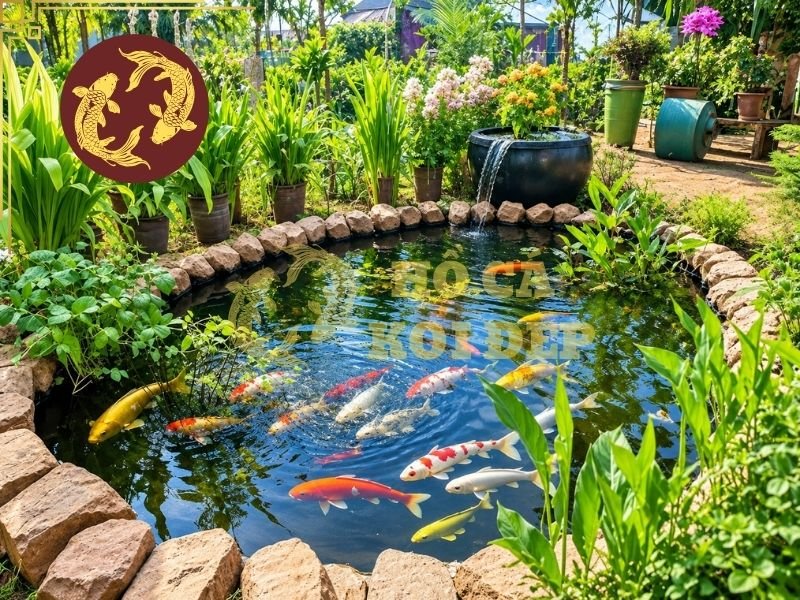 Cách Làm Thành Hồ Cá Koi Đúng Kỹ Thuật, Hạn Chế Thấm Nứt 5 Cao độ thành phải phù hợp với mực nước và thiết kế tổng thể của sân vườn.