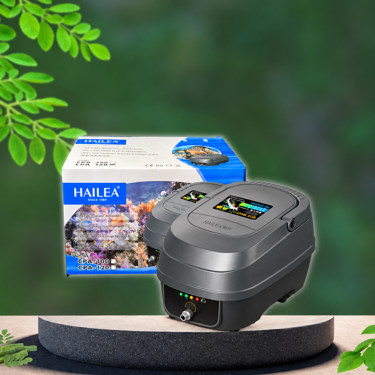 Máy Sủi Oxy Tích điện Hailea CP 100 - 24W; 100L/P 10 Máy sủi oxy tích điện Hailea CP 100