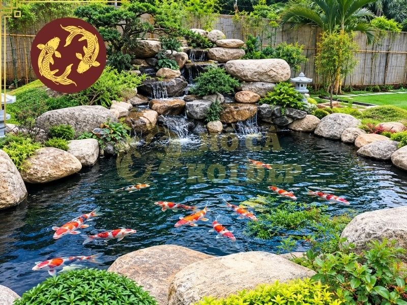 Hồ Xi Măng Và Hồ Bạt Cho Cá Koi Khác Nhau Như Thế Nào? 2 Ưu tiên khả năng tạo hình phức tạp và công trình cố định, kết cấu xi măng có nhiều điều kiện thuận lợi, nếu chú trọng sự đơn giản thì hồ bạt rất đáng cân nhắc
