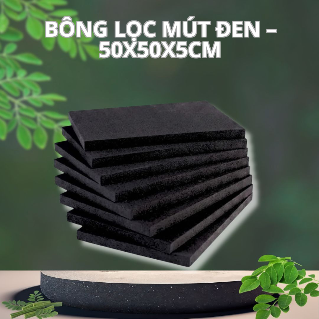 Bông Lọc Mút Đen – 50x50x5cm