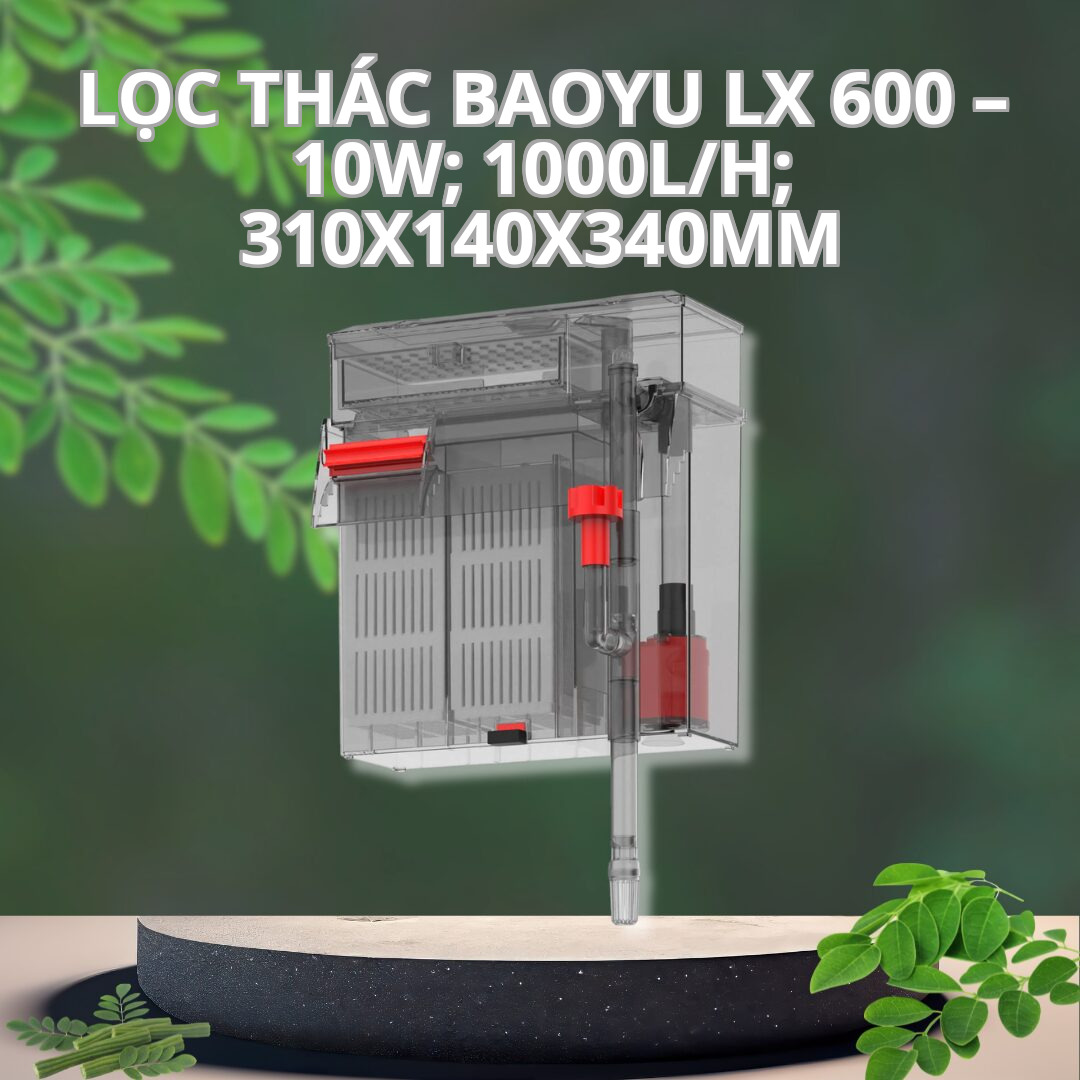 Lọc Thác Dàn Mưa Baoyu LX-600 – 10W; 1000L/H; 310x140x340mm