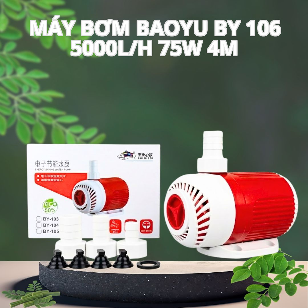 Máy Bơm Baoyu BY 106 – 5000L/h, Công suất 75W, Cột Áp 4M