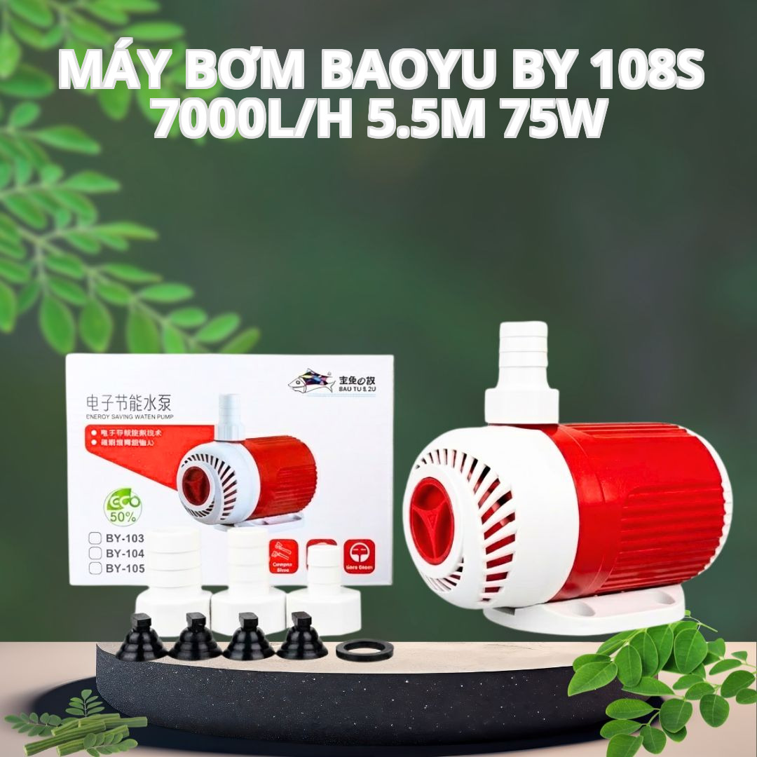 Máy Bơm Baoyu BY 108S – 7000L/h, Cột Áp 5.5m, Công Suất 75W