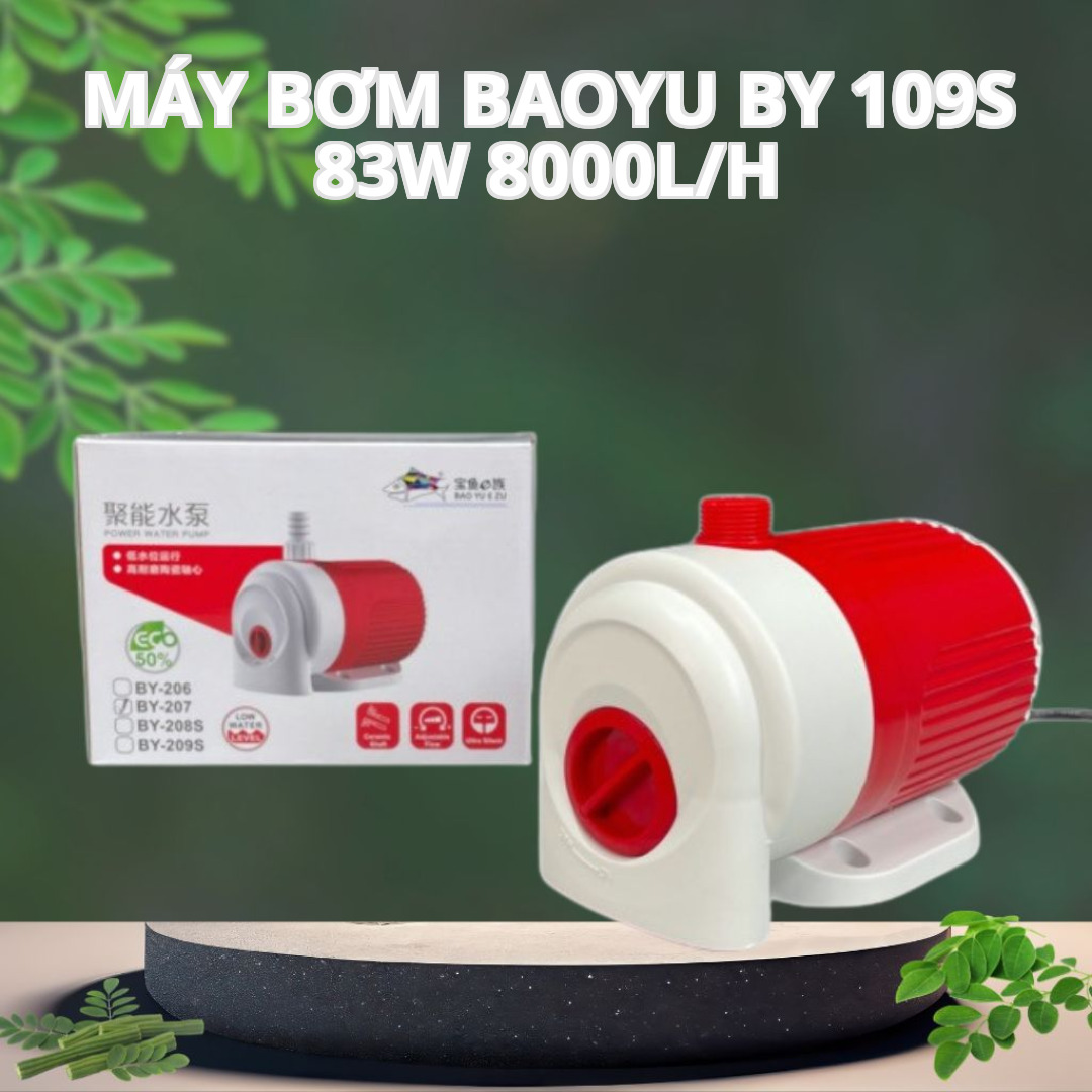 Máy Bơm Baoyu BY 109S – Công Suất 83W, Lưu Lượng 8000L/h, Đầu Ra ∅27