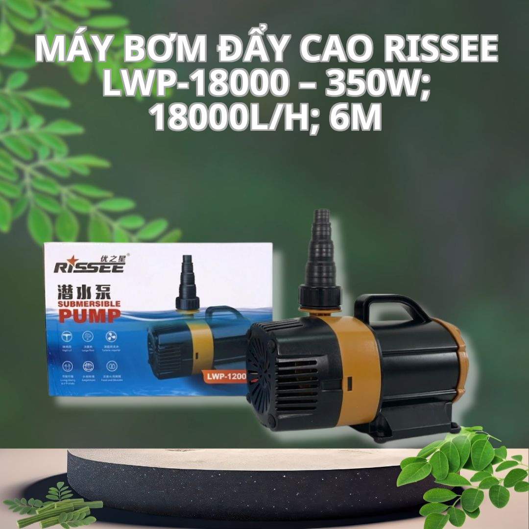 Máy Bơm Đẩy Cao RISSEE LWP-18000 – 350W; 18000L/H; 6M