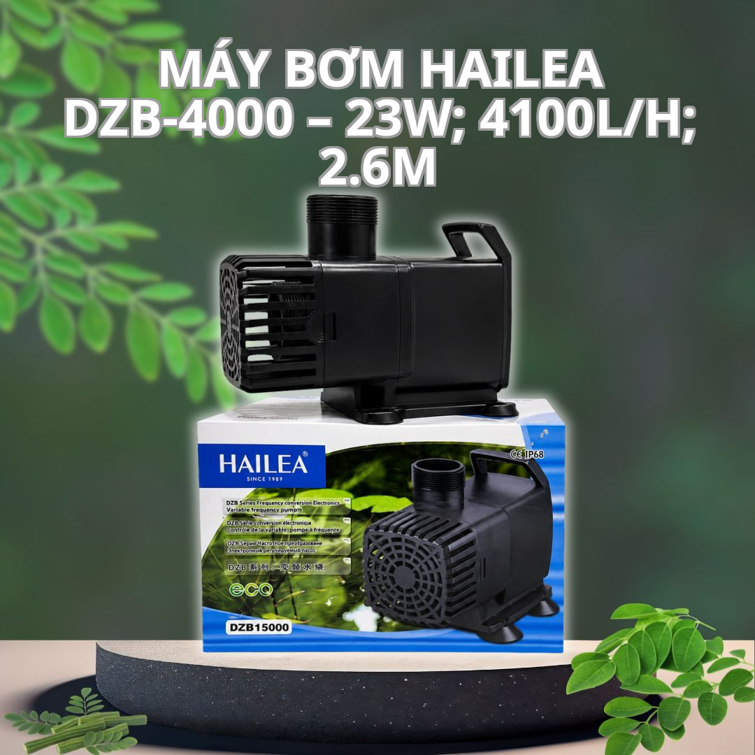 Máy bơm Hailea DZB-4000 - 23W; 4100L/H; 2.6m 1 Máy bơm Hailea DZB-4000 – 23W; 4100L/H; 2.6m
