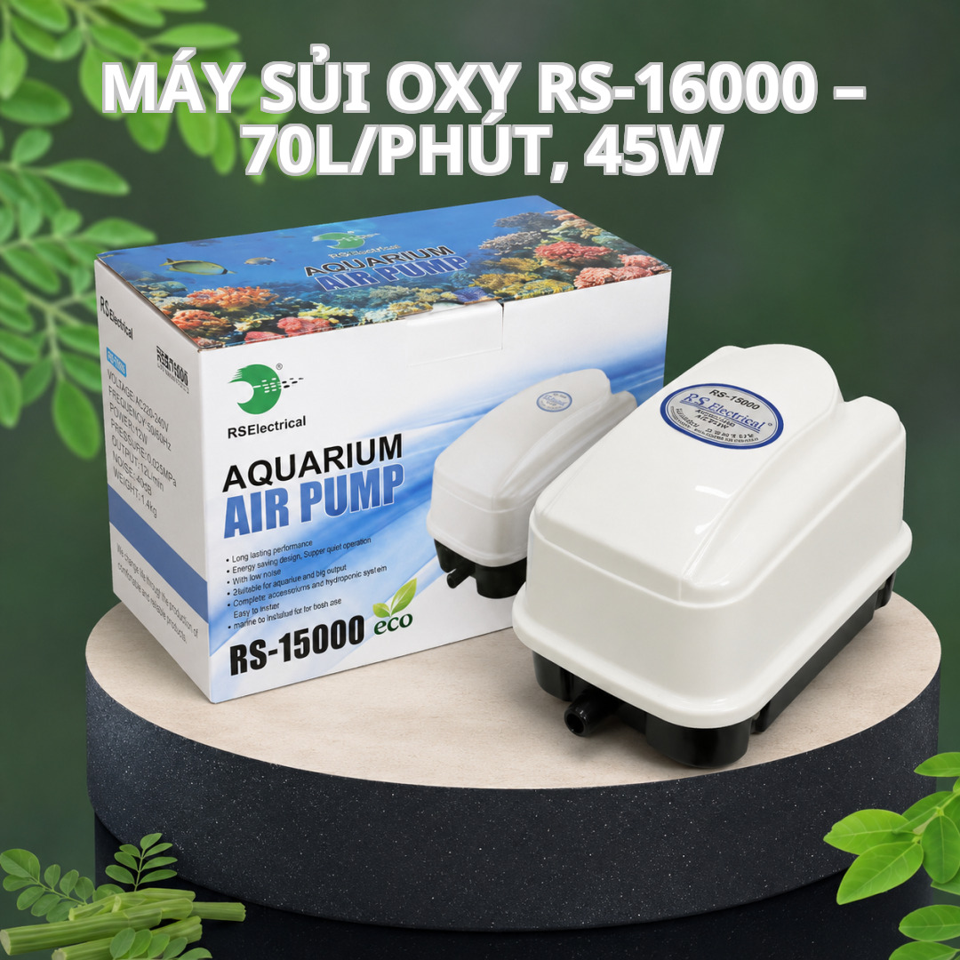 Máy Sủi Oxy RS-16000 – 70L/phút, 45W