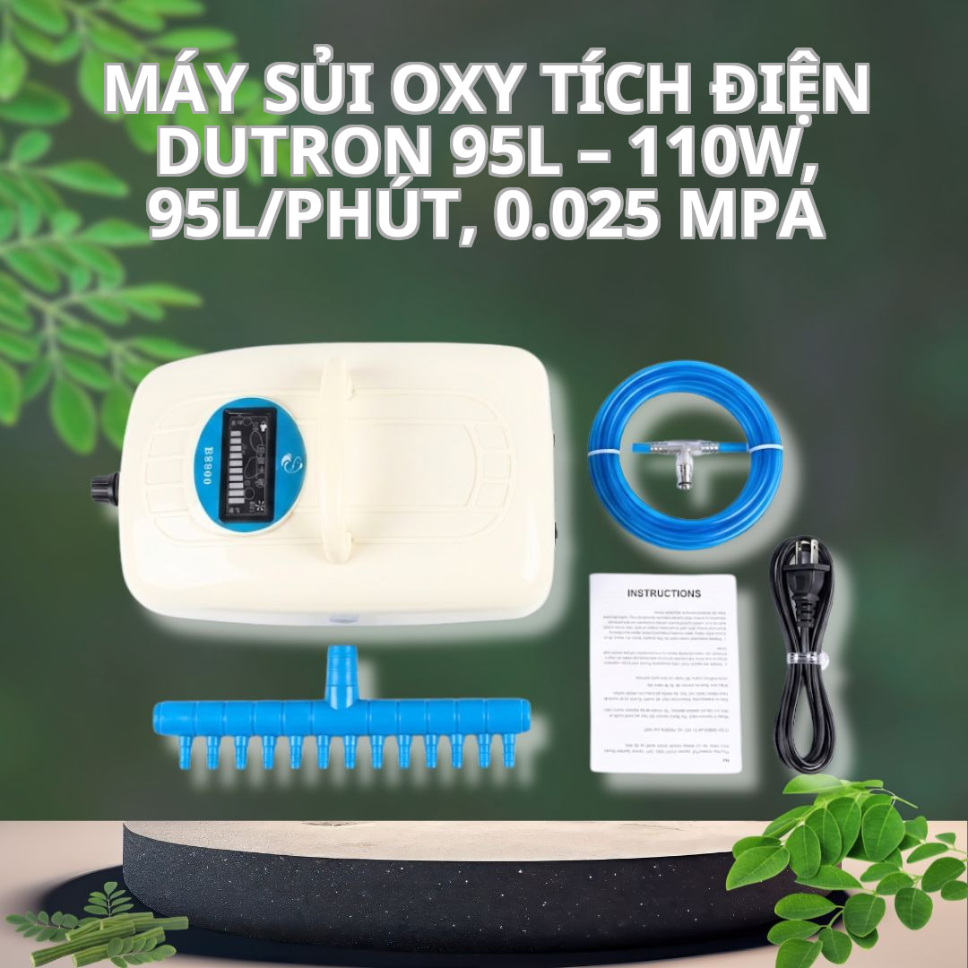 Máy Sủi Oxy Tích Điện Dutron 95L – 110W, 95L/phút, 0.025 MPa